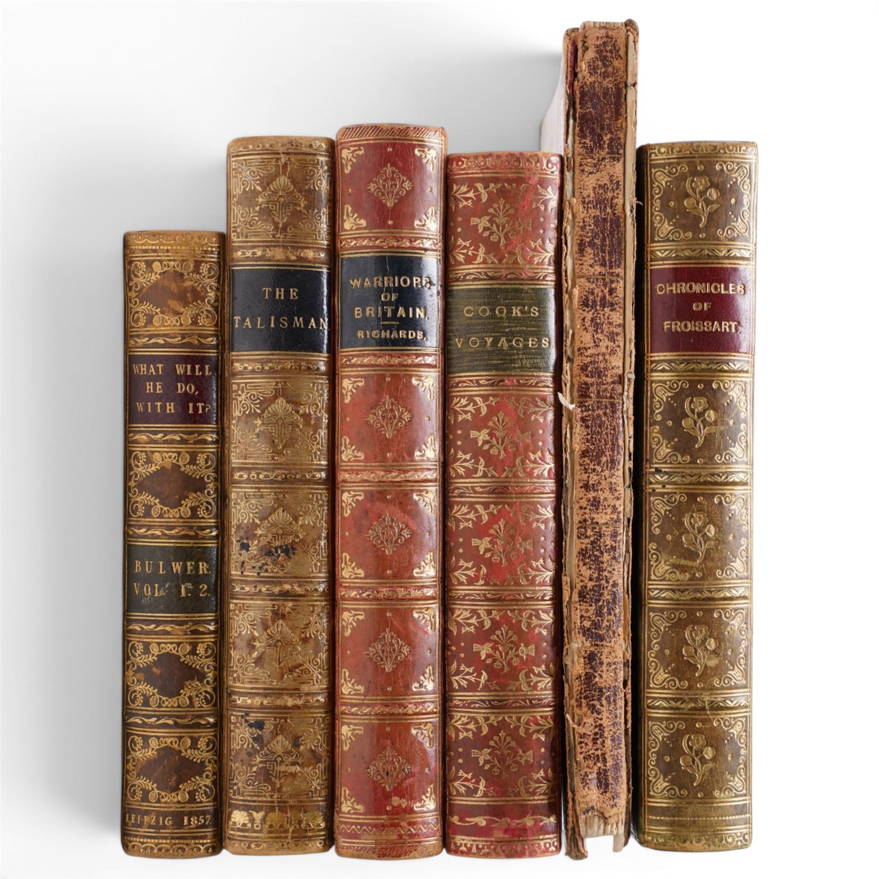 Dr Butler's Atlas of Modern Geography, 1829 original boards and ten leather bound books