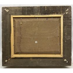 James Whitelaw Hamilton RSA RSW (Scottish 1860-1932): Girl with Chickens in a Farmyard, oil on panel signed 25.5cm x 33cm 