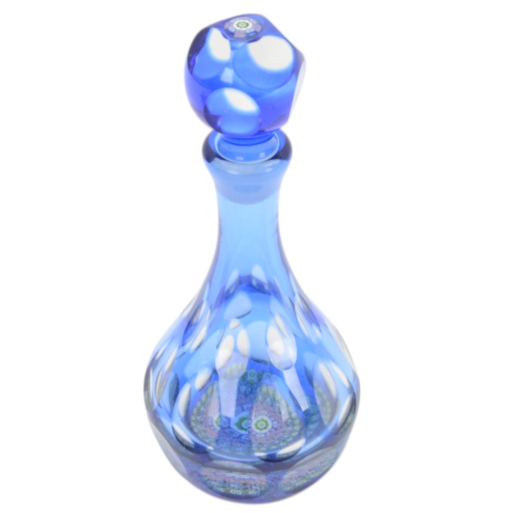 Perthshire Crieff millefiori glass scent bottle, together with a Caithness glass paperweight and another paperweight 