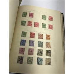 Great British Queen Victoria and later stamps including penny reds, used two shilling and sixpence, King George V seahorses, King George VI used values to one pound including used ten shillings dark blue etc, housed in a green Stanley Gibbons loose leaf stamp album 