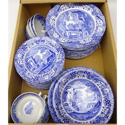 Matched set of Spode Italian dinner ware comprising fifteen dinner plates, twenty-two side plates, six shallow bowls, three soup bowls and two larger serving bowls   
