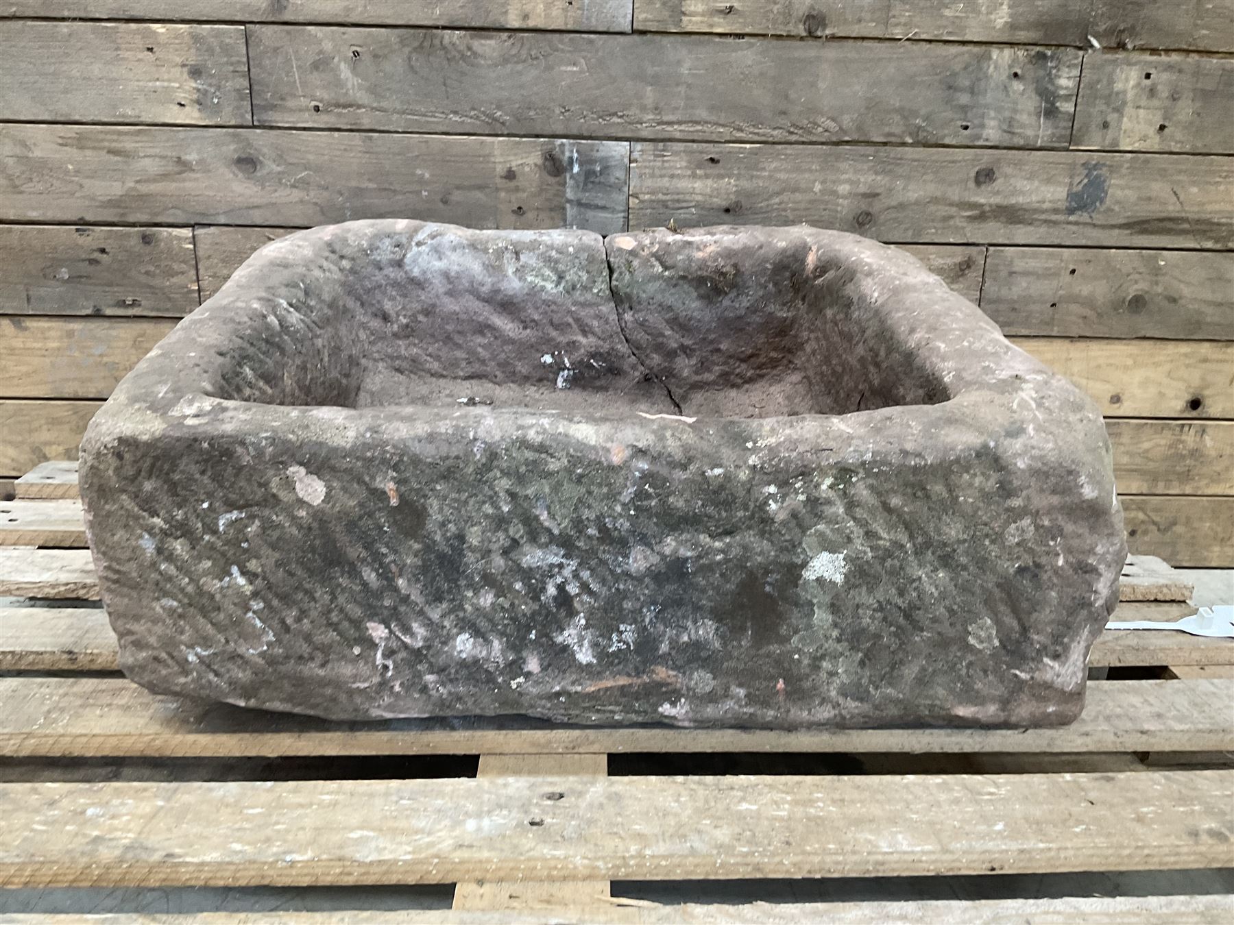 19th century rectangular stone trough 