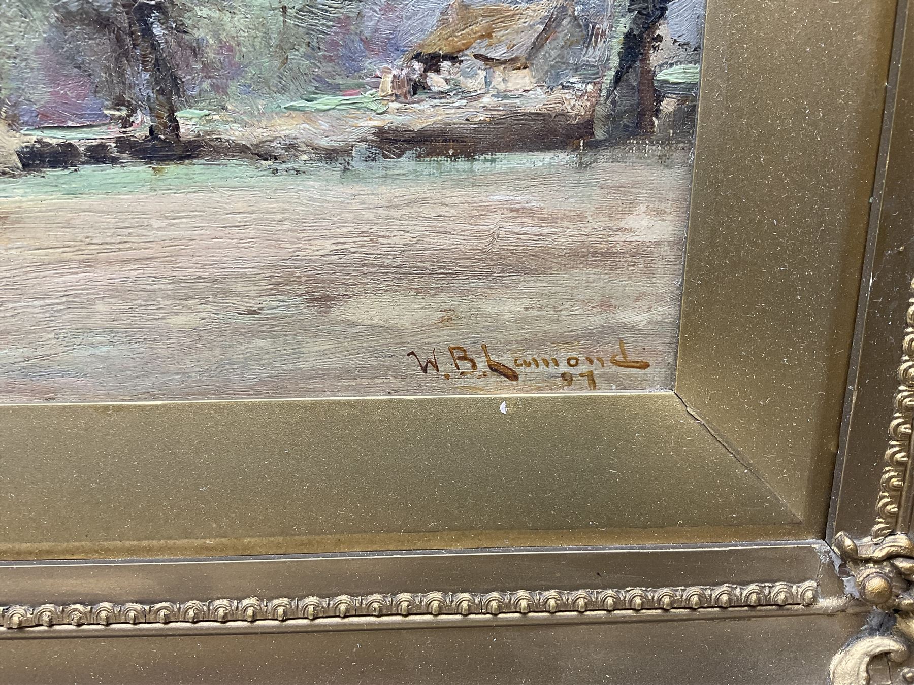 William Bradley Lamond (Scottish 1857-1924): Clouds Gathering Over the Plough, oil on canvas laid onto panel signed 23cm x 31cm 