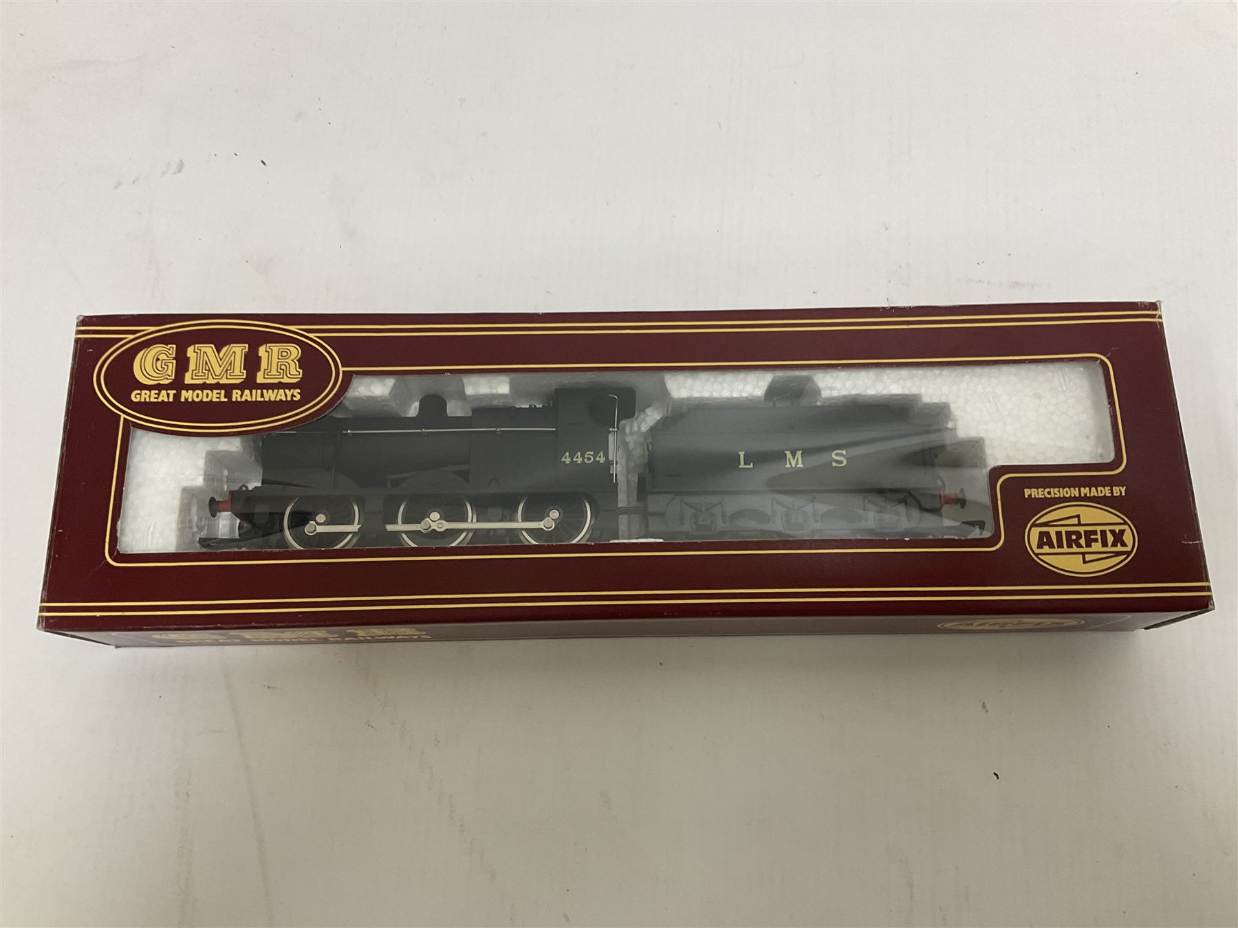 Airfix ‘00’ gauge - seven locomotives comprising Class 7P (Royal Scot) ‘Royal Scots Fusilier’ 4-6-0 no.6103 in LMS black with Mainline tender; two Class N2 0-6-2T no.69531 in BR black; Class 1282 2-4-0 no.20185 in LMS black; Class 61XX 2-6-2T no.6167 in BR black; Class 14XX 0-4-2T no.1466 in GWR green, all unboxed; Class 4F 0-6-0 no.4454 in LMS black, in original box (7)