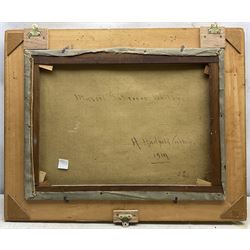 Henry Hadfield Cubley (British 1858-1934): 'Mussel Gatherers - Whitby', oil on canvas signed, titled and dated 1919 verso 44cm x 59cm