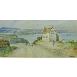  Upgang, Whitby, watercolour signed by John Francis Branegan (British 1843-1909) 16.5cm x 34cm  