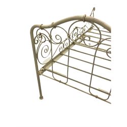 Victorian style 3' single daybed, scrolling metal work