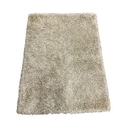White silver deep tassel pile rug