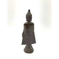 Metal figure modelled as an Eastern Buddha, H22cm