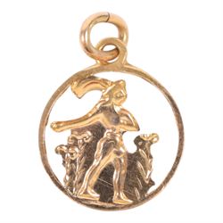 18ct gold charm and two single earrings, 14ct gold single earring and 9ct gold jewellery oddments, comprising single earrings and chain links