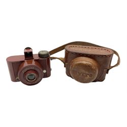 Mycro IIIA miniature camera in original leather case, together with a Fotonesa miniature camera  