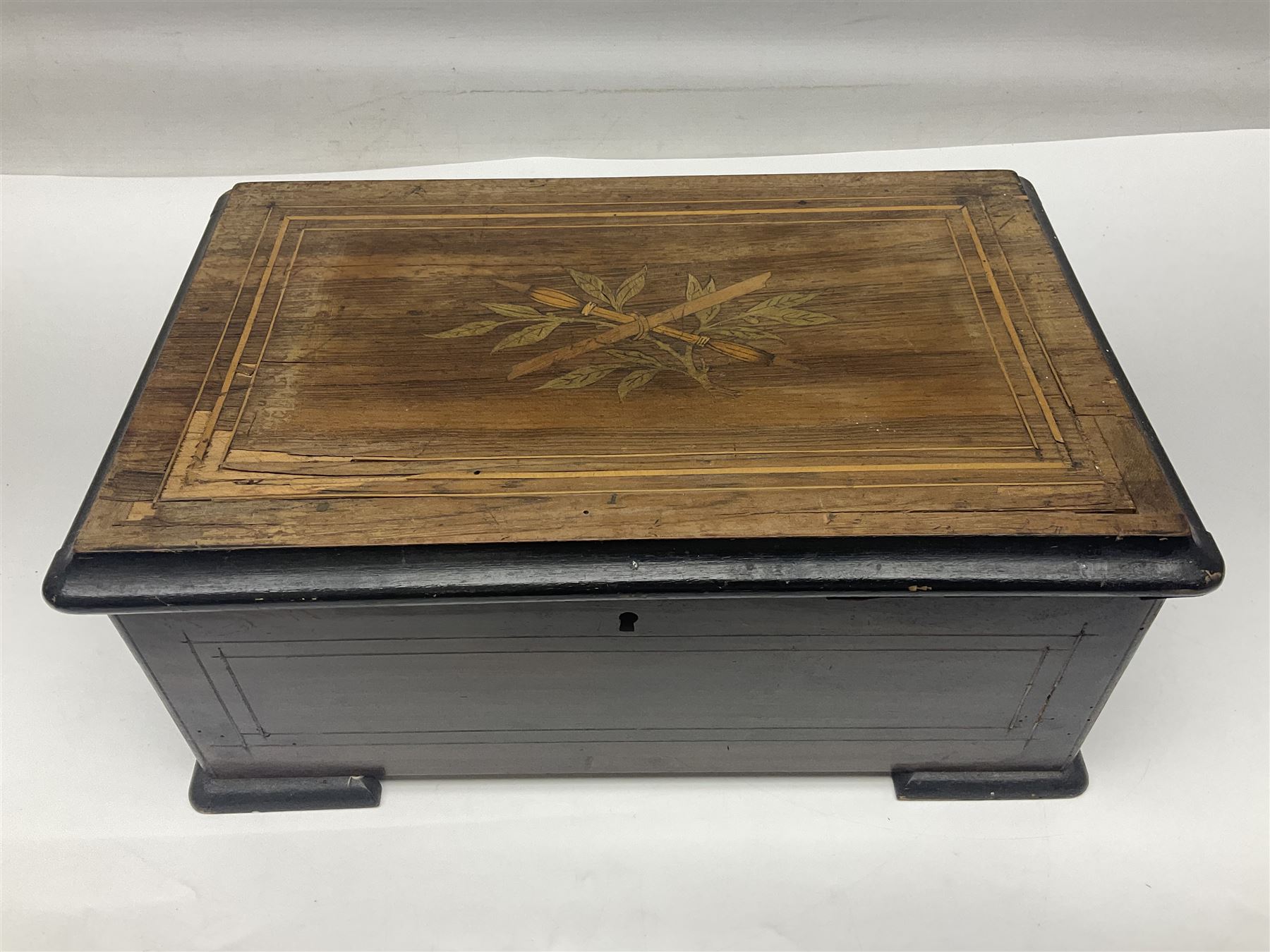 Swiss - Three 19th-century cylinder music boxes suitable for spares or repair.