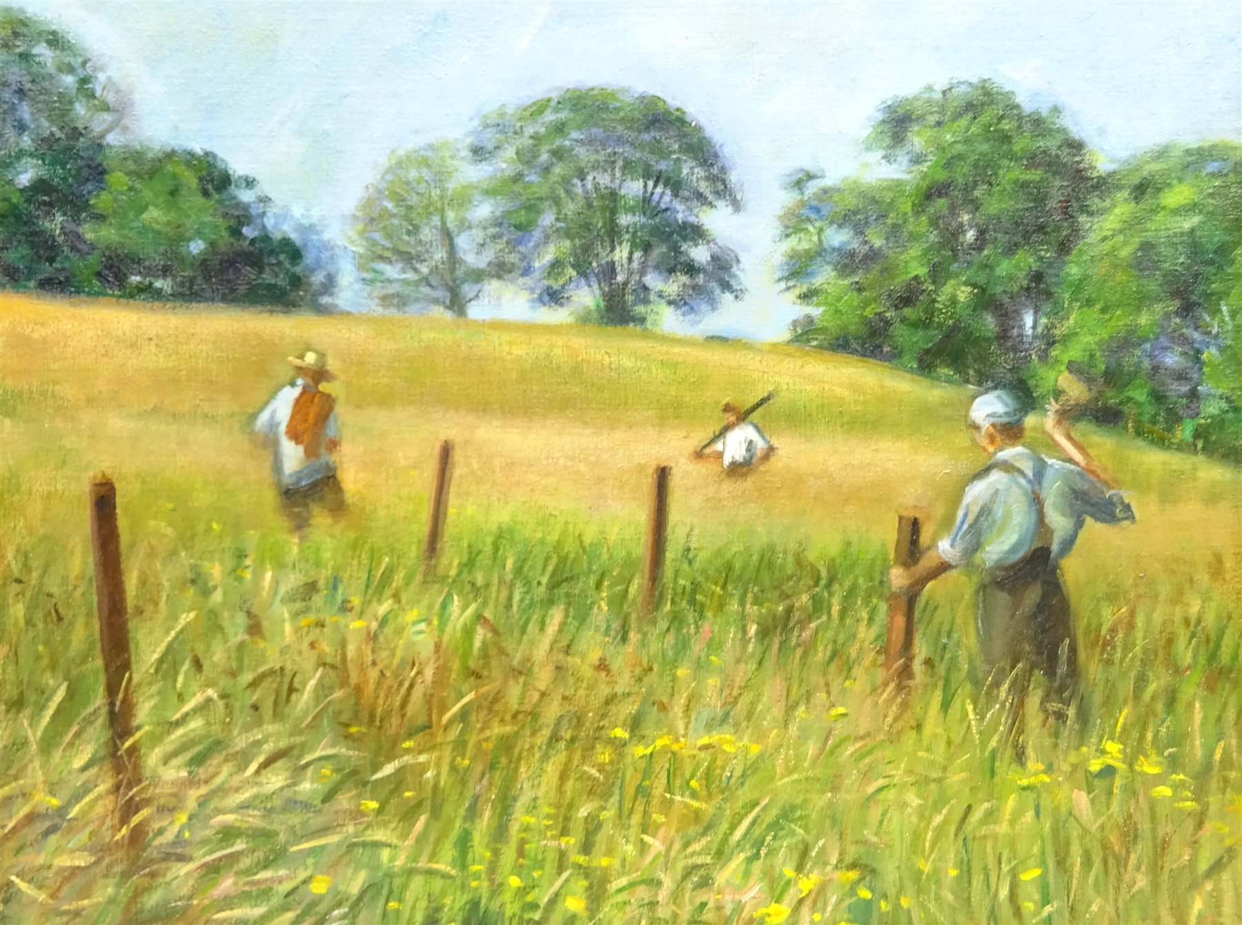 Olive Bagshaw (Northern British fl.19651978) Harvest Field and