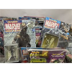 Eaglemoss The Classic Marvel Figurine Collection - forty-one magazines with models each as issued in unopened plastic bags; eleven boxed models and eight loose periodicals; in three boxes (60)