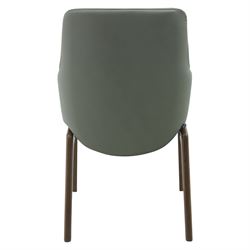 Ekornes Stressless - 'Laurel' reclining dining or office chair, upholstered in Thyme green leather with D100 walnut frame
Seat height: 49cm