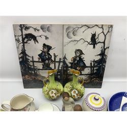 Copeland Spode Italian pattern dish, together with five hummel figures, Royal Worcester trinket dish and other ceramics 