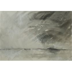 Mark Irving (Northern British Contemporary): 'Lindisfarne', mixed media signed, titled signed and dated 2013 verso 50cm x 72cm