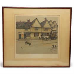 Cecil Aldin (British 1870-1935): Coaching Inns, set three coloured lithographs signed in pencil with blindstamp max 40cm x 40cm (3)