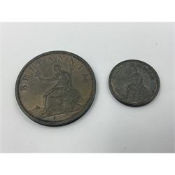 George III 1806 penny and halfpenny coins