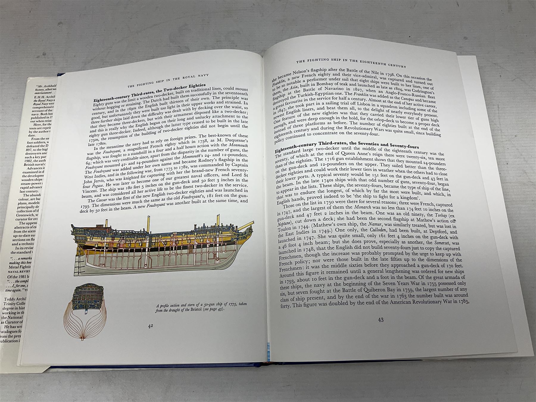 Twenty-seven books of maritime and naval interest including Archibald: The Fighting Ship in the Royal Navy; Chant: The History of the World's Warships; Groner: German Warships 1815-1945; books on seapower, destroyers, battleships, cruisers, seamanship etc