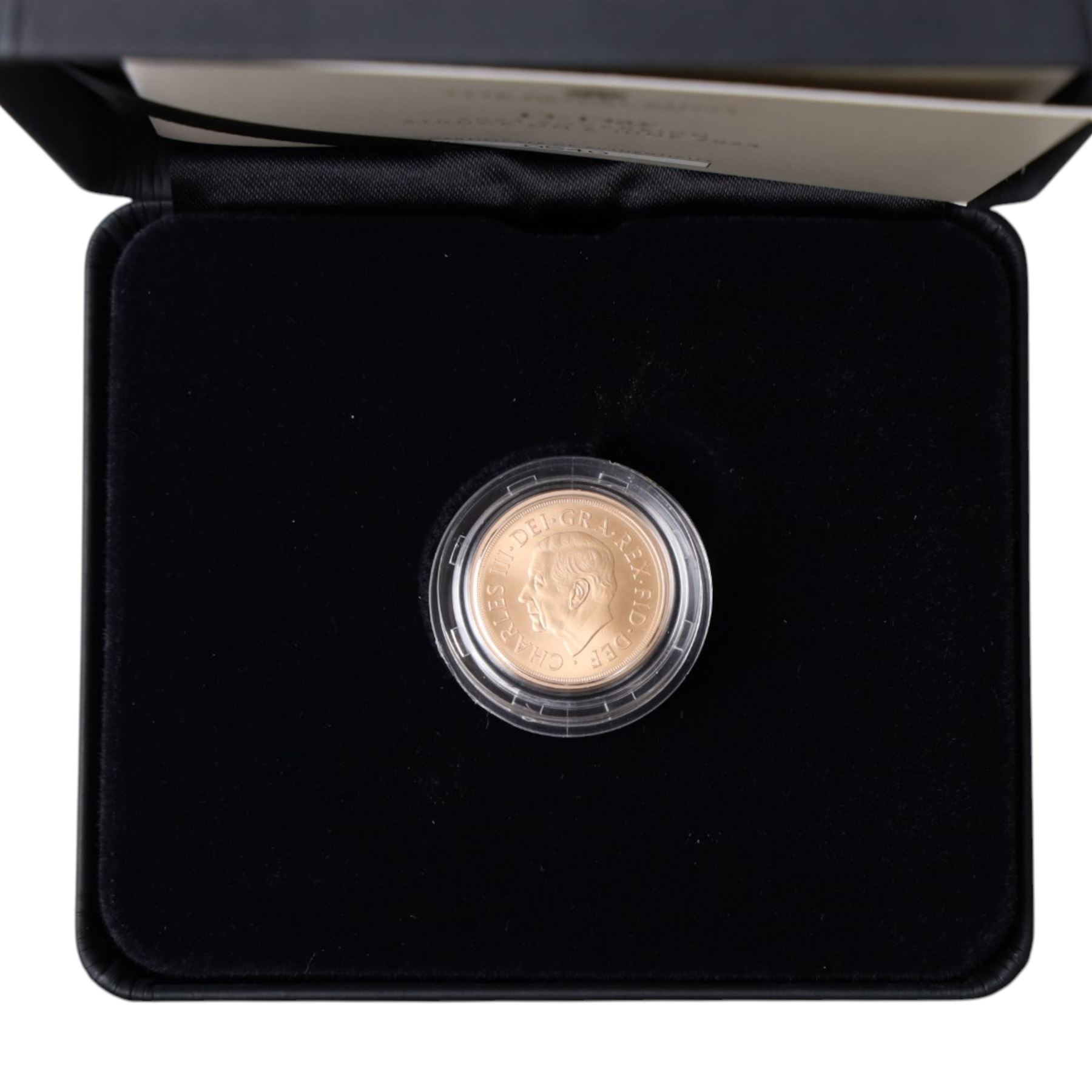 The Royal Mint United Kingdom 2024 'D-Day' gold brilliant uncirculated full sovereign coin, struck on the day, from an edition of 1000, cased and boxed with certificate