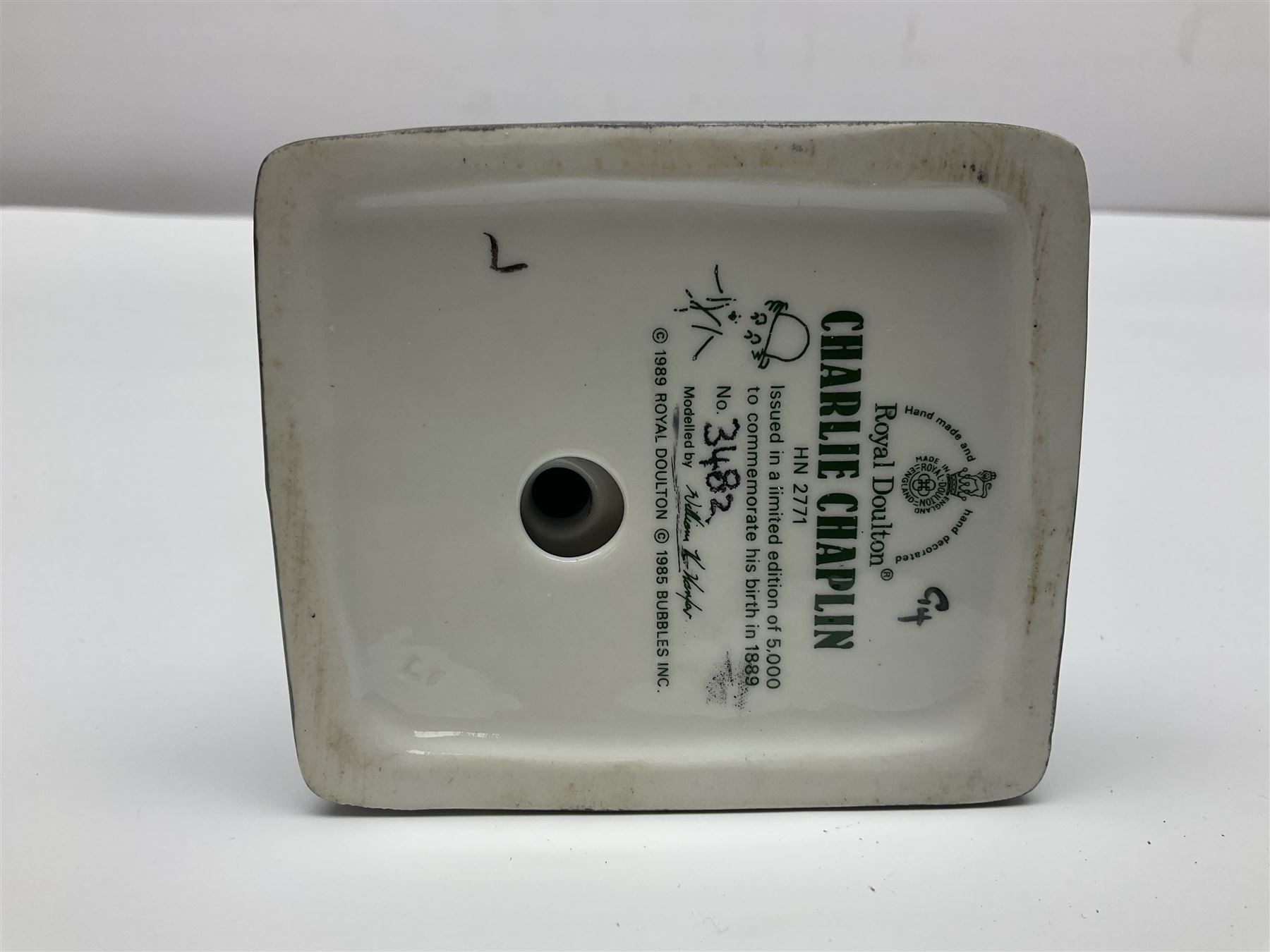 Royal Doulton figure, Charlie Chaplin, HN2771 limited edition 3482/5000