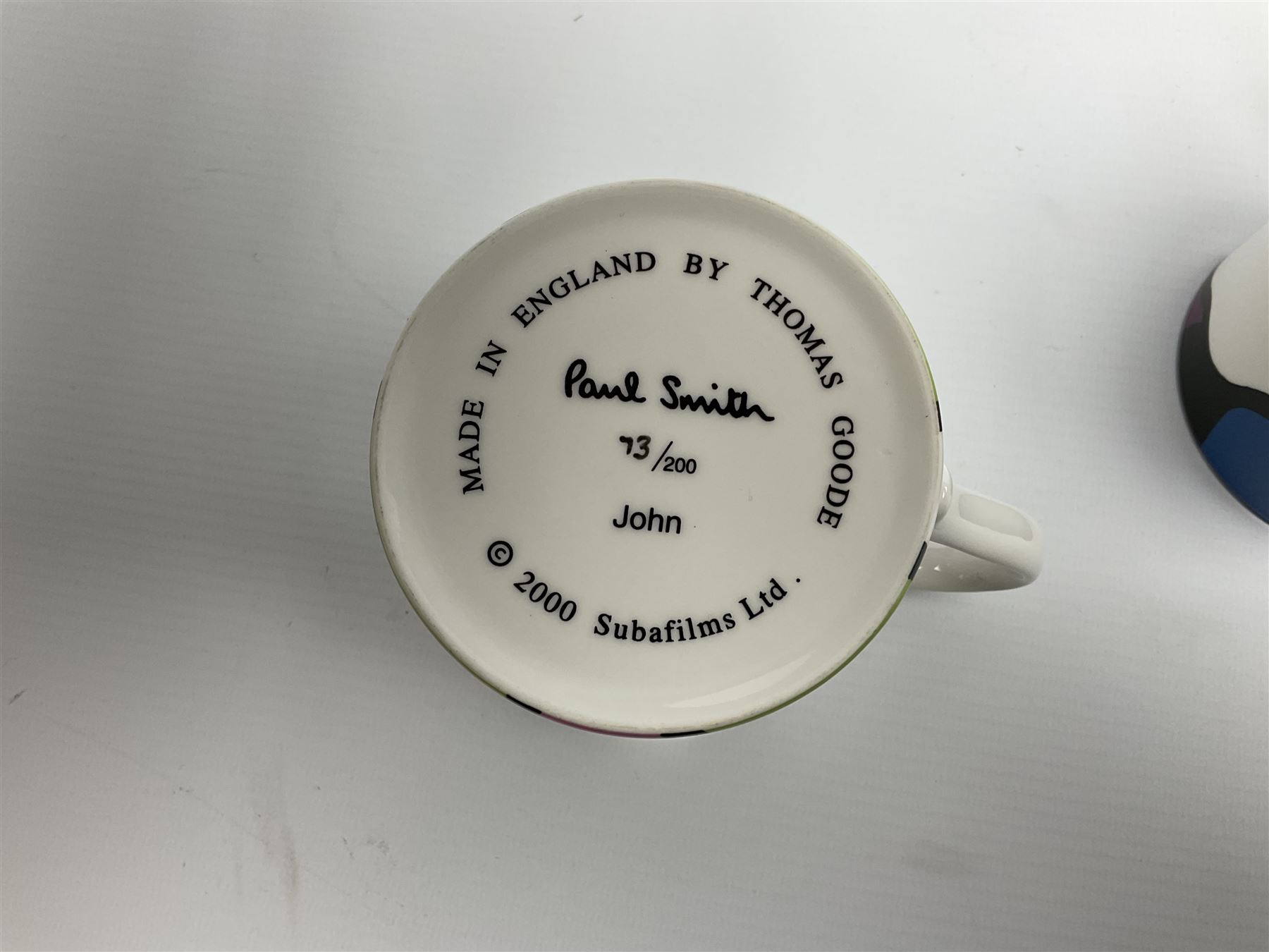 Four limited edition Beatles Yellow Submarine mugs, designed by Paul Smith and made for Thomas Goode, 73/200, in original box