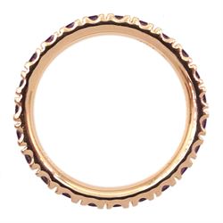 Silver-gilt pink stone eternity ring, stamped 925