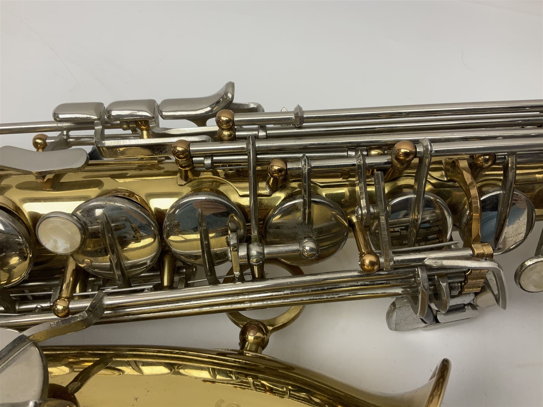 St Louis Alto saxophone, serial no.82437 in John Packer JP Blues 141 carrying case; with two-piece saxophone stand