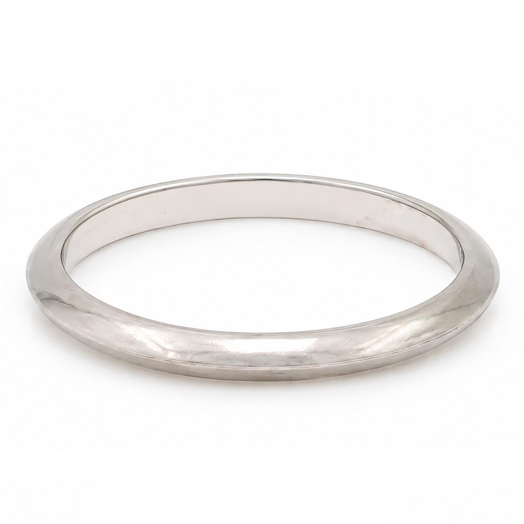 Tiffany & Co. platinum knife edge wedding band, hallmarked