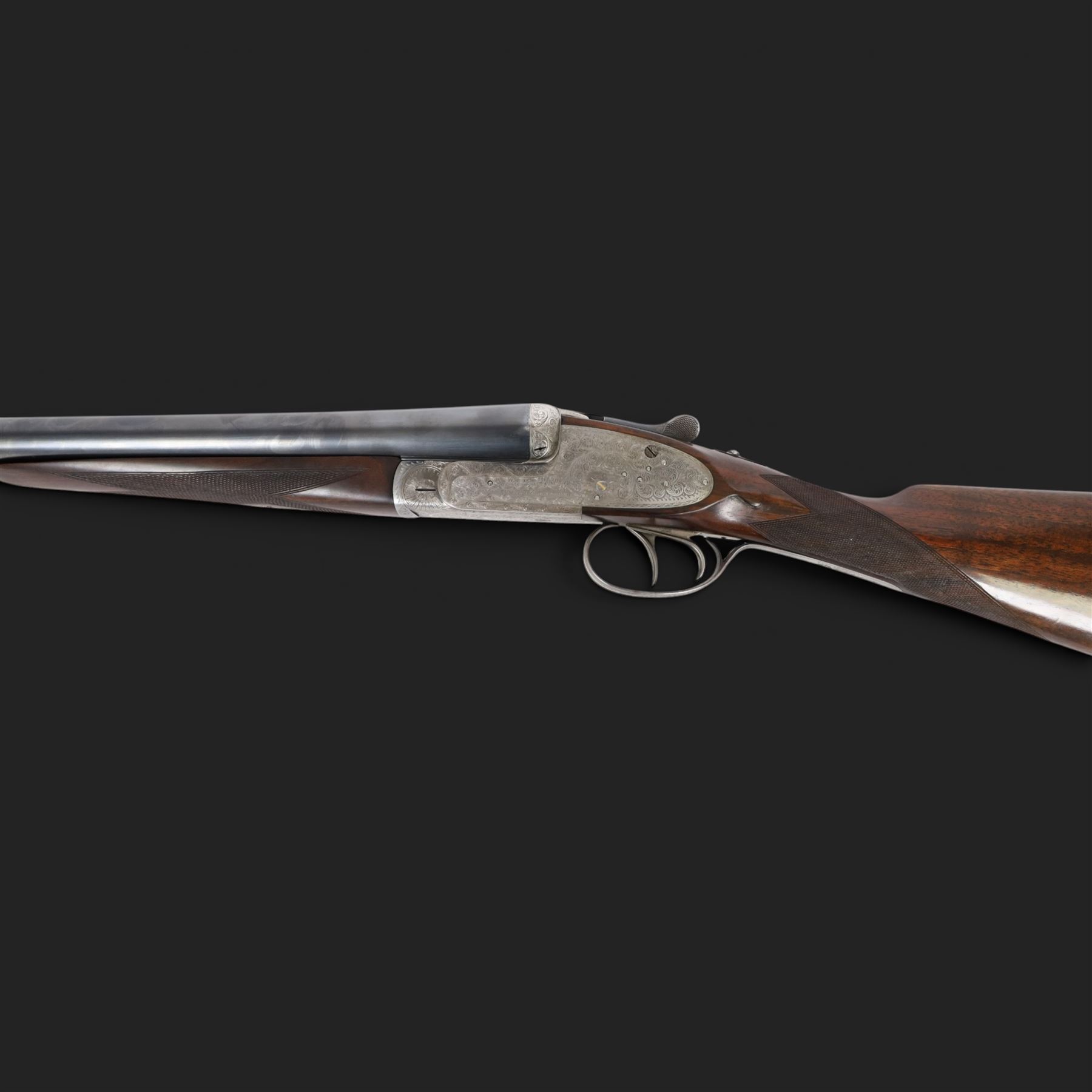 AYA 12 bore double trigger sidelock ejector, side by side double barrel shotgun with 71cm (28