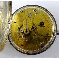 Victorian silver pair cased pocket watch by Maughan Beverley, case by Robert John Pike, London 1873 and a silver  pocket watch by Richard Grunert Beverley, case by The Lancashire Watch Co Ltd, Chester 1894