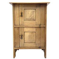 Ernest Gimson (1864-1919) - circa. 1904-1910, Arts & Crafts chestnut wood cabinet, visible wedged tenon joints, enclosed by two fielded panelled doors fitted with brass droplet handles, panelled sides and back, stile supports
Provenance: The vendor is a relative of Benjamin Fletcher who was headmaster of Leicester School of Art in the early 1900s. He was associated with Gimson and involved in setting up the Dryad company. 

The cabinet was acquired by Fletcher during his time in Daneway, Sapperton where Gimson had workshops. The cabinet stayed in the family and has been passed down to the current vendor.