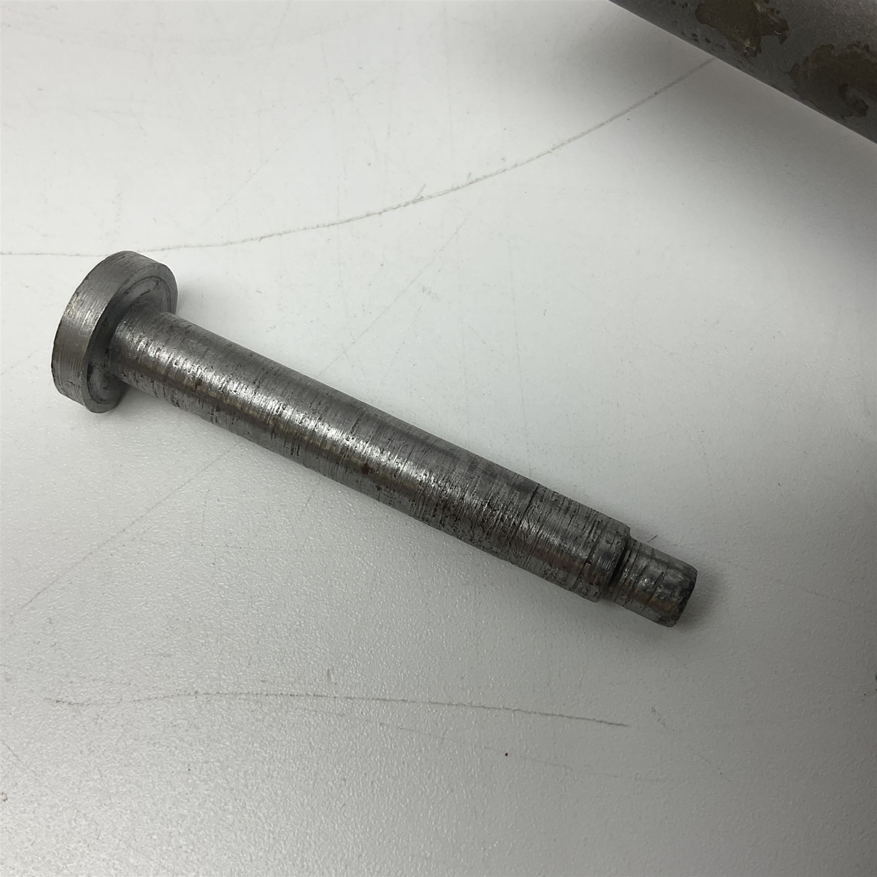 The major parts only of a British Bull-Dog .500 Boxer five-shot revolver comprising stripped down framework, cylinder, trigger with guard, functioning hammer and two-piece chequered grip; retailed by G. Goth Buenos Ayres; Belgian proof marks; L19.5cm overall; in fitted mahogany case 