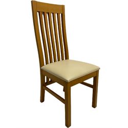 Set of four Next oak high back chairs