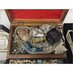 Silver stone set jewellery including earrings, pendant necklaces, brooch and bangles and a collection of costume jewellery 