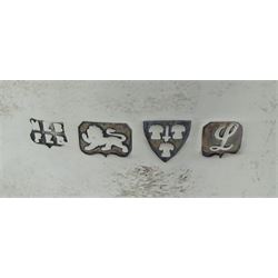 Silver bachelors three piece tea service by Barker Brothers (Herbert Edward Barker & Frank Ernest Barker), Chester 1911, approx 17oz