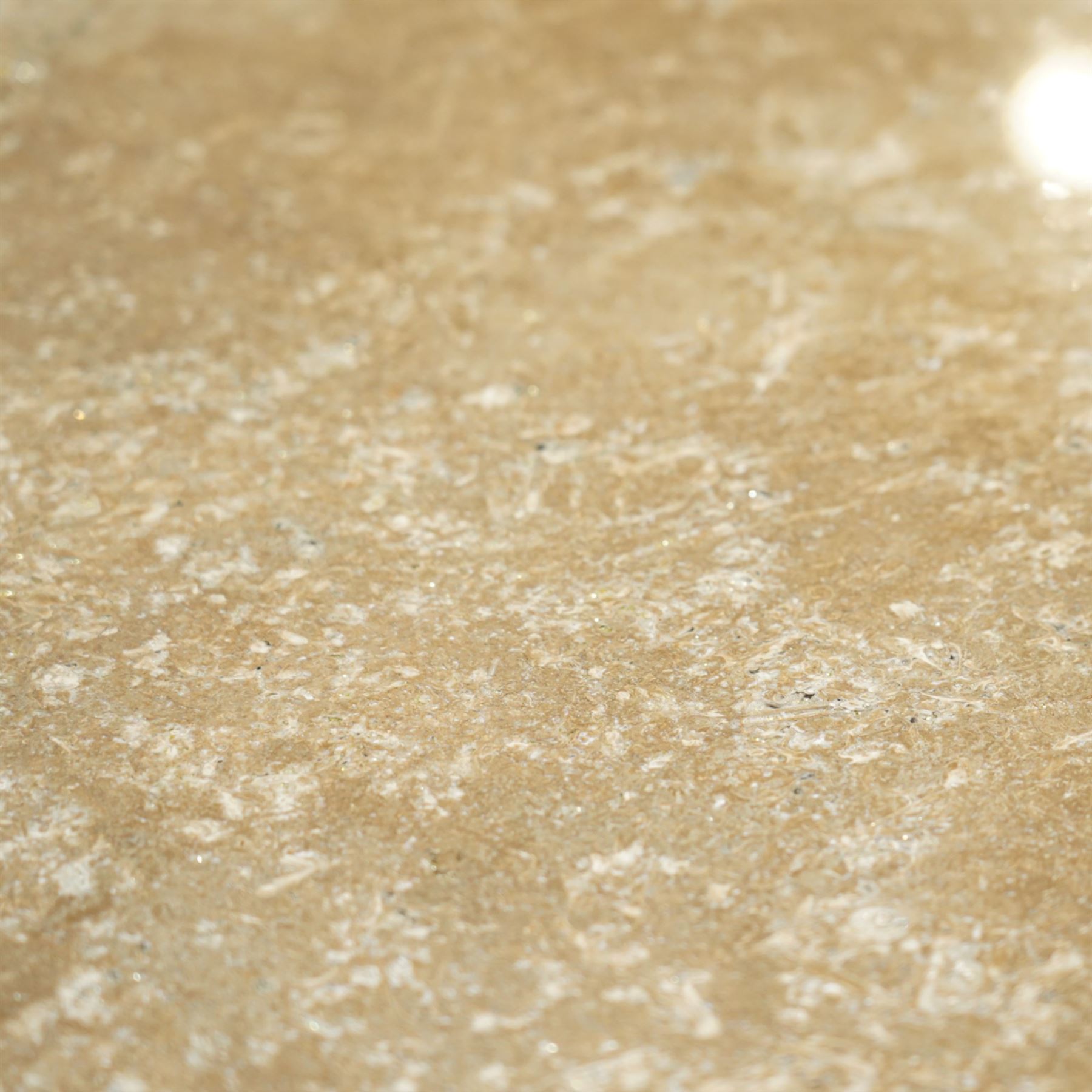 Barker & Stonehouse - sienna gold stone console table, on brown faux leather base