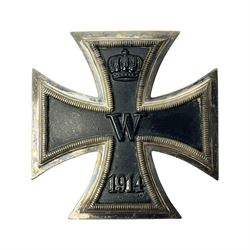 WWI style unmarked Imperial German Iron Cross 1st Class with pin back
