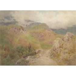 Cuthbert Rigby (British 1850-1935): Lake District Landscapes, two watercolours, one signed with indistinct monogram, the latter signed, 39cm x 54cm and 26cm x 36cm (2)