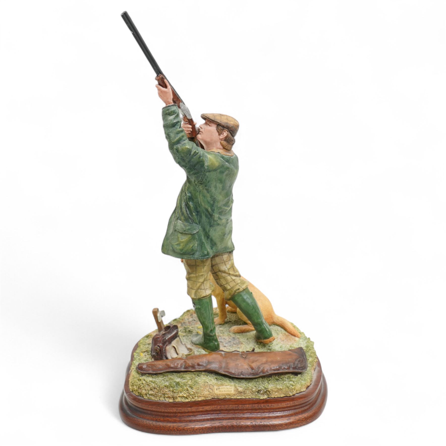 Border Fine Arts figures 'The Crosser Labrador - Yellow' B0983, H34cm, and 'Stepping Out' B1019, W26cm, each on wooden bases (2)
