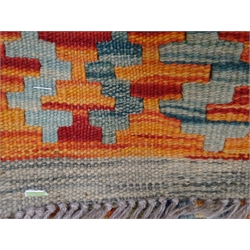  Choli Kelim vegetable dye wool red ground rug, 130cm x 82cm  