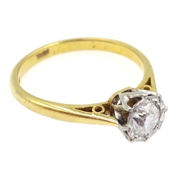  Gold single stone diamond ring, stamped 18ct, diamond approx 0.35 carat  