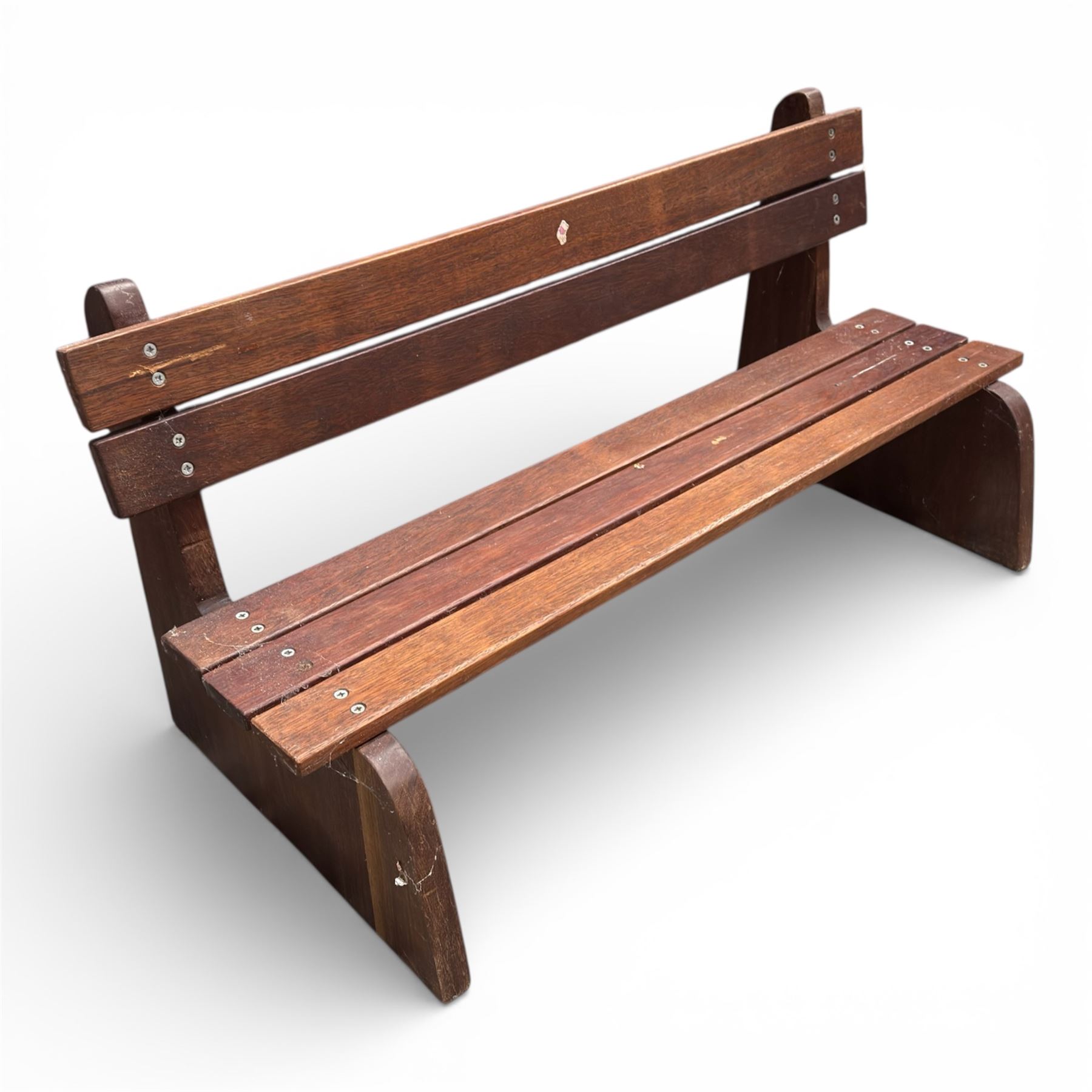 Children's wooden garden bench