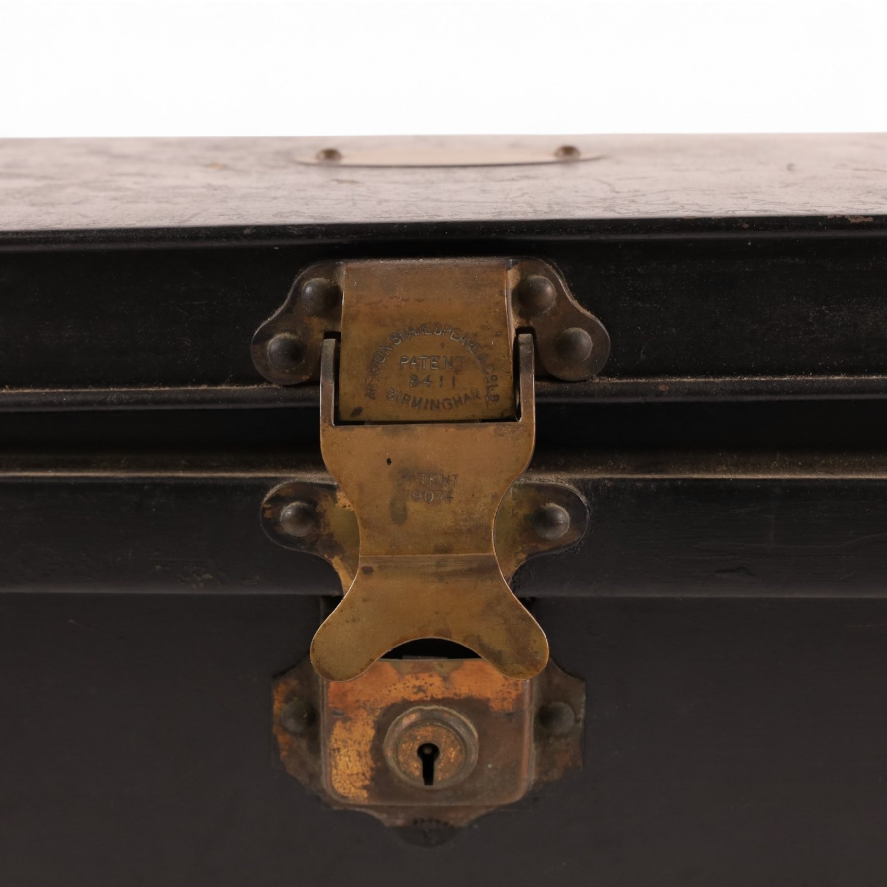 Field medical equipment, including scalpels, syringe, small weights and scales, ophthalmoscope, etc, contained within a steel uniform case