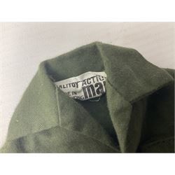 Palitoy Action Man Action Soldier No.34014 with tunic, belt, trousers, boots, blue beret and sten gun; in original box; and Palitoy Action Man Royal Military Policeman (RMP) gripping hands figure, marked 'Made in England by Palitoy under licence from Hasbro © 1964' to rear of torso; with tunic, shirt, trousers, tie, boots, belt, truncheon, pistol in holster, MP armband, red cap, Sterling machine gun and other clothing etc; in anrelated display box (2)