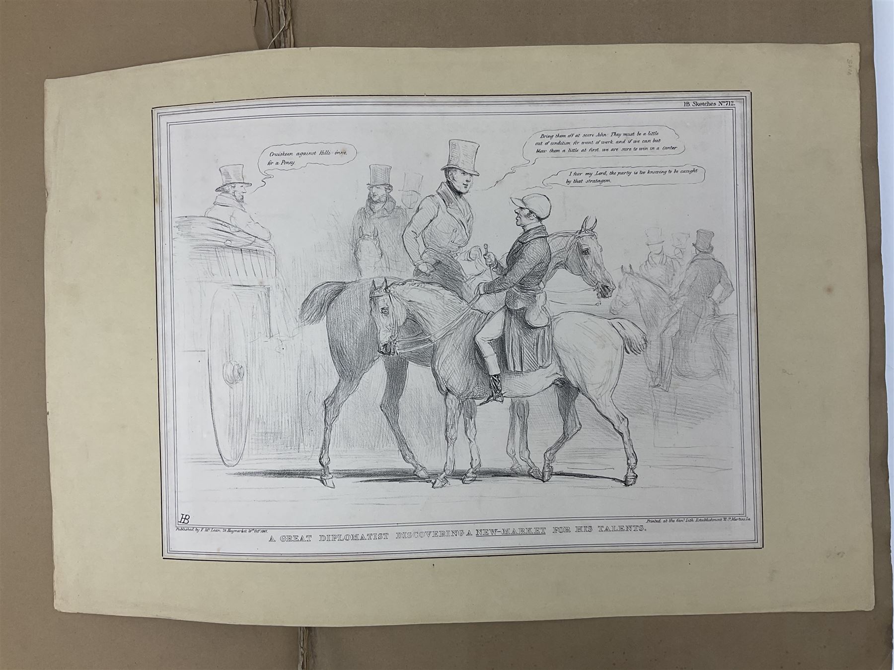 Doyle, John, pseud. H.B.; Political Sketches by H. B., volume 2 (only), published Thos. McLean, circa 1832, and a folio of loose sketches