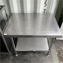 Small stainless steel preparation table  - THIS LOT IS TO BE COLLECTED BY APPOINTMENT FROM DUGGLEBY STORAGE, GREAT HILL, EASTFIELD, SCARBOROUGH, YO11 3TX