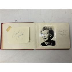Mid 20th century autograph book, to include autographs from Beverley Sisters, Reg Varney, Ronnie Verrell, Betty Mitchell, etc, poems and verses etc