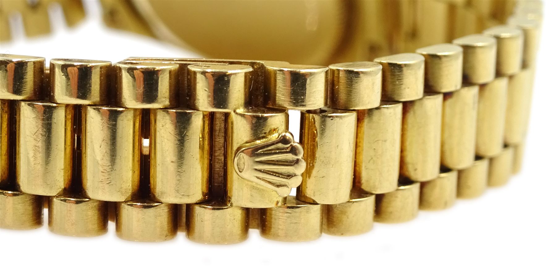 Rolex Oyster Perpetual Datejust ladies automatic 18ct gold bracelet wristwatch, circa 1989, model No. 69178, serial No. L395850, boxed